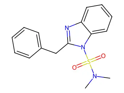 Dimethyl{[2-benzylbenzimidazolyl]sulfonyl}amine structure