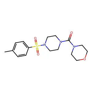 Morpholin-4-yl-[4-(toluene-4-sulfonyl)-piperazin-1-yl]-methanone structure