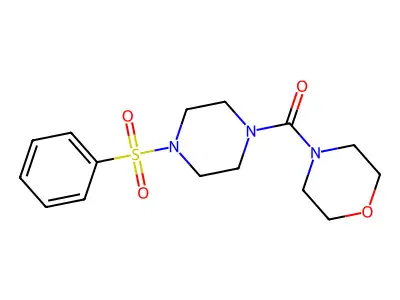 Morpholino(4-(phenylsulfonyl)piperazin-1-yl)methanone structure