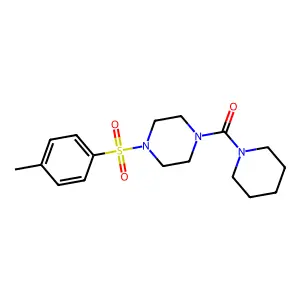 Piperidin-1-yl-[4-(toluene-4-sulfonyl)-piperazin-1-yl]-methanone structure