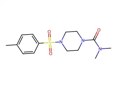 N,N-dimethyl-4-(4-methylphenyl)sulfonylpiperazine-1-carboxamide structure