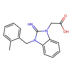 [2-imino-3-(2-methylbenzyl)-2,3-dihydro-1H-benzimidazol-1-yl]acetic acid structure