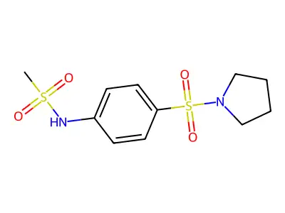 N-(4-pyrrolidin-1-ylsulfonylphenyl)methanesulfonamide structure