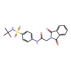 N-[4-(tert-butylsulfamoyl)phenyl]-2-(1,3-dioxoisoindol-2-yl)acetamide structure