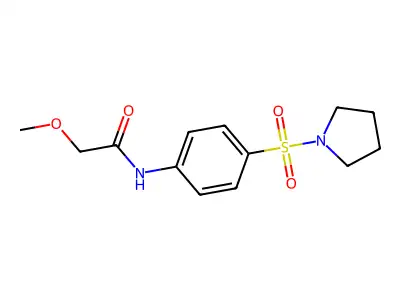 2-methoxy-N-(4-pyrrolidin-1-ylsulfonylphenyl)acetamide structure