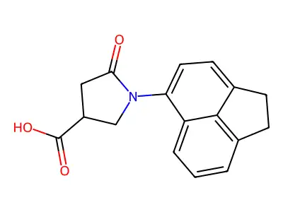 1-(1,2-Dihydroacenaphthylen-5-yl)-5-oxopyrrolidine-3-carboxylic acid structure