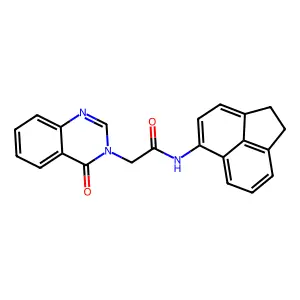 N-(1,2-dihydroacenaphthylen-5-yl)-2-(4-oxoquinazolin-3(4H)-yl)acetamide structure