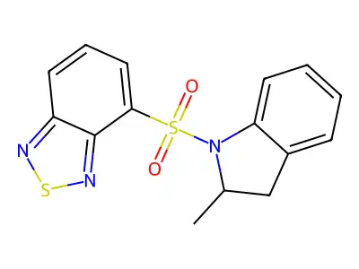 4-[(2-Methyl-2,3-dihydroindol-1-yl)sulfonyl]-2,1,3-benzothiadiazole structure
