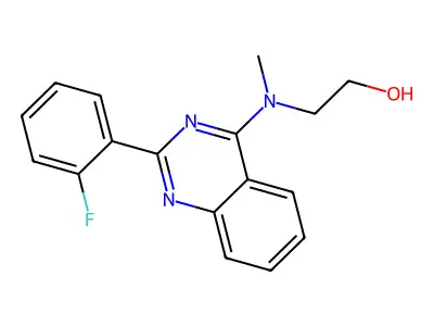 2-[[2-(2-Fluorophenyl)quinazolin-4-yl]-methylamino]ethanol structure