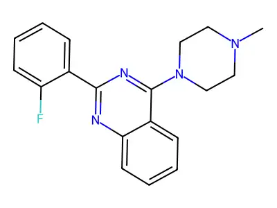 2-(2-Fluorophenyl)-4-(4-methylpiperazin-1-yl)quinazoline structure