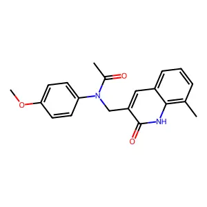 N-(4-methoxyphenyl)-N-[(8-methyl-2-oxo-1H-quinolin-3-yl)methyl]acetamide structure