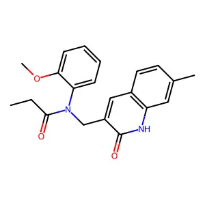 N-(2-Hydroxy-7-methyl-quinolin-3-ylmethyl)-N-(2-methoxy-phenyl)-propionamide structure