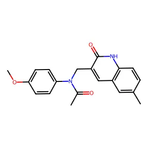 N-(2-Hydroxy-6-methyl-quinolin-3-ylmethyl)-N-(4-methoxy-phenyl)-acetamide structure