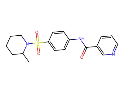 N-[4-(2-methylpiperidin-1-yl)sulfonylphenyl]pyridine-3-carboxamide structure