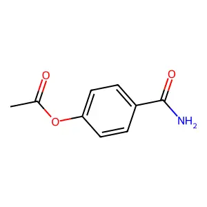 4-(Aminocarbonyl)phenyl acetate structure
