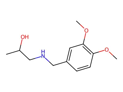 1-((3,4-Dimethoxybenzyl)amino)propan-2-ol structure