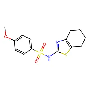 4-methoxy-N-(4,5,6,7-tetrahydro-1,3-benzothiazol-2-yl)benzenesulfonamide structure