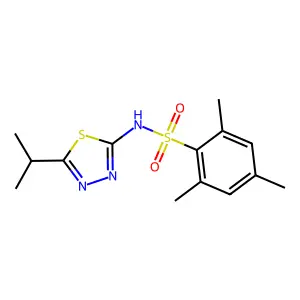 N-(5-Isopropyl-[1,3,4]thiadiazol-2-yl)-2,4,6-trimethyl-benzenesulfonamide structure