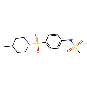 N-[4-(4-methylpiperidin-1-yl)sulfonylphenyl]methanesulfonamide structure