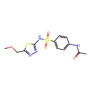 N-[4-(5-Methoxymethyl-[1,3,4]thiadiazol-2-ylsulfamoyl)-phenyl]-acetamide structure