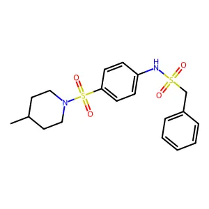 N-[4-(4-methylpiperidin-1-yl)sulfonylphenyl]-1-phenylmethanesulfonamide structure