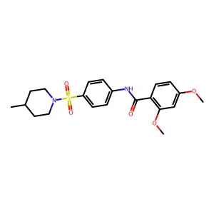 2,4-dimethoxy-N-[4-(4-methylpiperidin-1-yl)sulfonylphenyl]benzamide structure