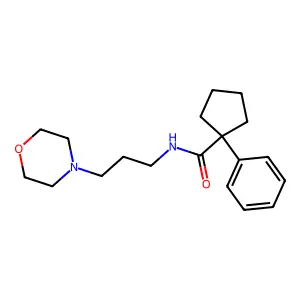 N-(3-morpholin-4-ylpropyl)-1-phenylcyclopentane-1-carboxamide structure