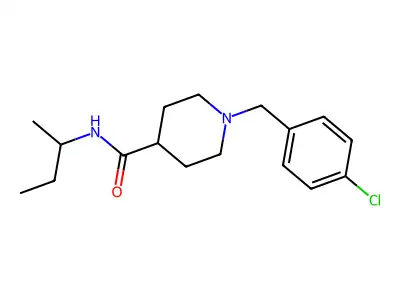 N-(butan-2-yl)-1-(4-chlorobenzyl)piperidine-4-carboxamide structure