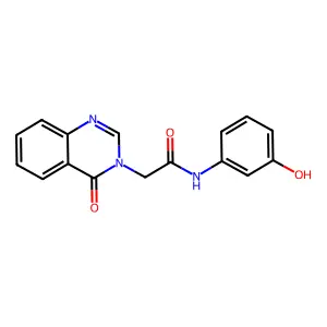 N-(3-hydroxyphenyl)-2-(4-oxoquinazolin-3(4H)-yl)acetamide structure