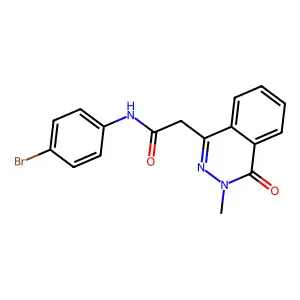 N-(4-bromophenyl)-2-(3-methyl-4-oxophthalazin-1-yl)acetamide structure