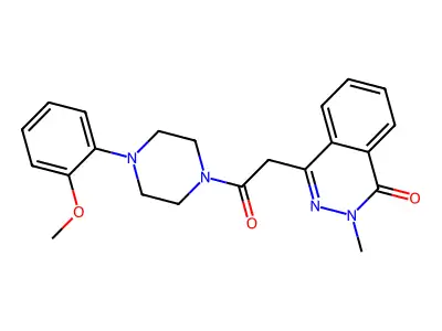 4-[2-[4-(2-Methoxyphenyl)piperazin-1-yl]-2-oxoethyl]-2-methylphthalazin-1-one structure