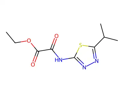 Ethyl [(5-isopropyl-1,3,4-thiadiazol-2-yl)amino](oxo)acetate structure