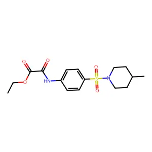 Ethyl {4-[(4-methylpiperidin-1-yl)sulfonyl]anilino}(oxo)acetate structure