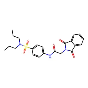 2-(1,3-dioxoisoindol-2-yl)-N-[4-(dipropylsulfamoyl)phenyl]acetamide structure