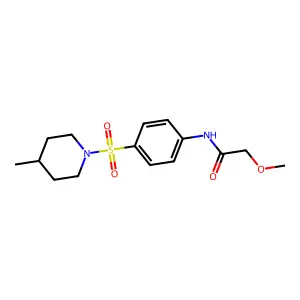 2-methoxy-N-{4-[(4-methylpiperidin-1-yl)sulfonyl]phenyl}acetamide structure