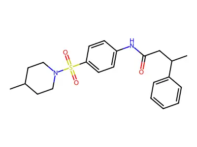 N-[4-(4-methylpiperidin-1-yl)sulfonylphenyl]-3-phenylbutanamide structure