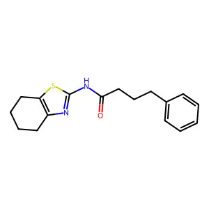 4-phenyl-N-(4,5,6,7-tetrahydro-1,3-benzothiazol-2-yl)butanamide structure
