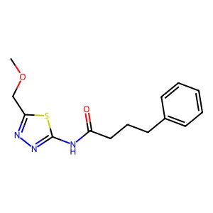 N-[5-(methoxymethyl)-1,3,4-thiadiazol-2-yl]-4-phenylbutanamide structure