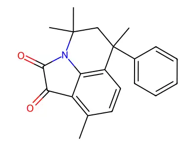 4,4,6,9-tetramethyl-6-phenyl-5,6-dihydro-4H-pyrrolo[3,2,1-ij]quinoline-1,2-dione structure