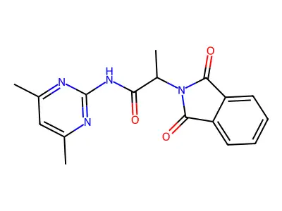 N-(4,6-dimethylpyrimidin-2-yl)-2-(1,3-dioxoisoindol-2-yl)propanamide structure