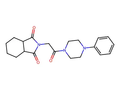 2-[2-Oxo-2-(4-phenyl-piperazin-1-yl)-ethyl]-hexahydro-isoindole-1,3-dione structure