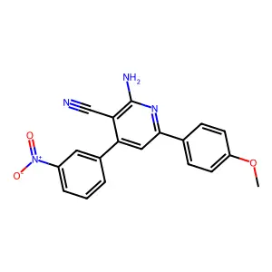 2-Amino-6-(4-methoxyphenyl)-4-(3-nitrophenyl)nicotinonitrile structure