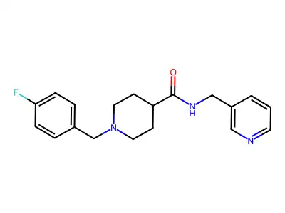 1-[(4-fluorophenyl)methyl]-N-(pyridin-3-ylmethyl)piperidine-4-carboxamide structure