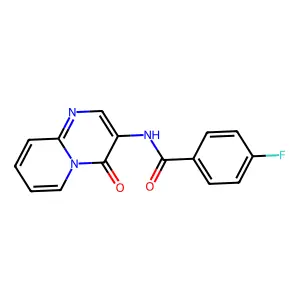 4-fluoro-N-(4-oxopyrido[1,2-a]pyrimidin-3-yl)benzamide structure