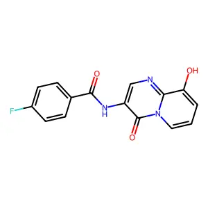 4-fluoro-N-(9-hydroxy-4-oxo-4H-pyrido[1,2-a]pyrimidin-3-yl)benzamide structure