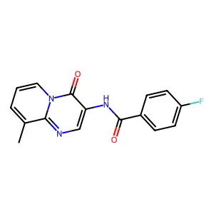4-fluoro-N-(9-methyl-4-oxo-4H-pyrido[1,2-a]pyrimidin-3-yl)benzamide structure