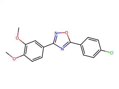 5-(4-Chlorophenyl)-3-(3,4-dimethoxyphenyl)-1,2,4-oxadiazole structure