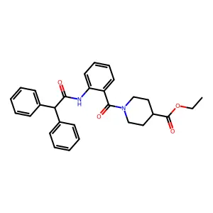 Ethyl 1-({2-[(diphenylacetyl)amino]phenyl}carbonyl)piperidine-4-carboxylate structure