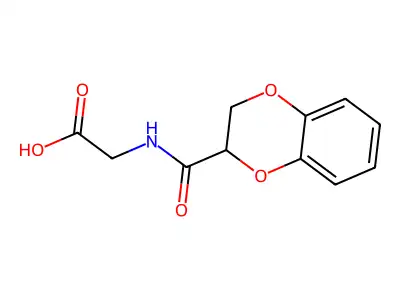 [(2,3-Dihydro-benzo[1,4]dioxine-2-carbonyl)-amino]-acetic acid structure