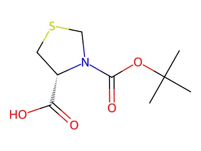 3-(1,1-Dimethylethyl) 3,4-thiazolidinedicarboxylate structure
